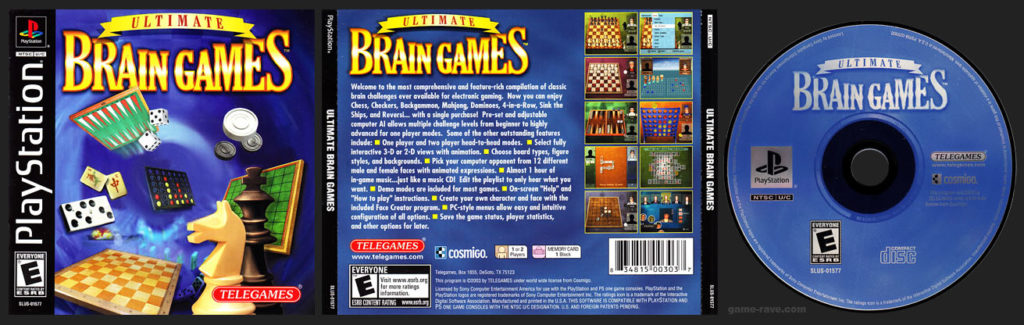 PlayStation PSX Ultimate Brain Games No Ring Hub Black Label Release