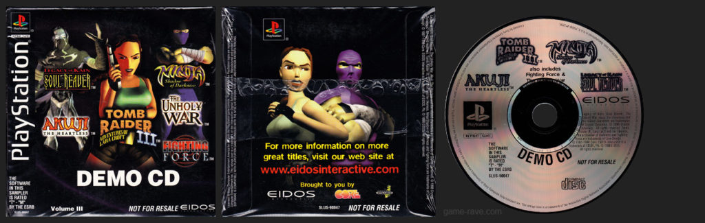 PlayStation PSX Demo Eidos Volume 3 Release