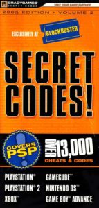PSX Guide Brady Blockbuster 2005 Volume 2 Secret Codes