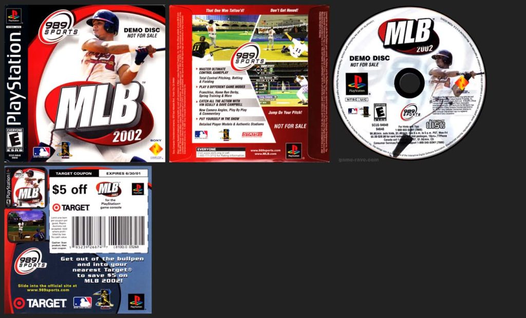 PSX MLB 2002 Demo Disc with Coupon Release