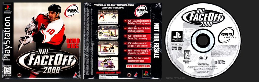 PSX Demo NHL Face Off 2000 Demo CD