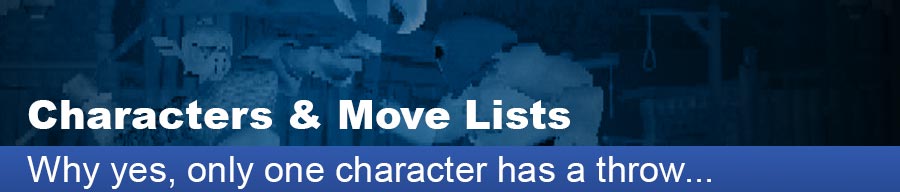 PSX ADD Iron and Blood Guide characters and move list