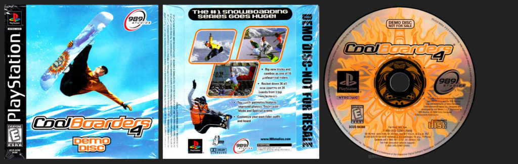 PSX PlayStation Cool Boarders 4 Demo
