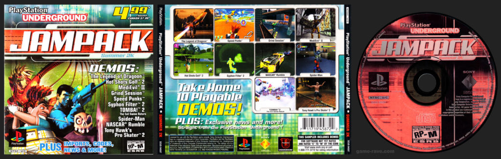 PlayStation PSX-Jampack-Summer-2K-Jewel-Case-Release