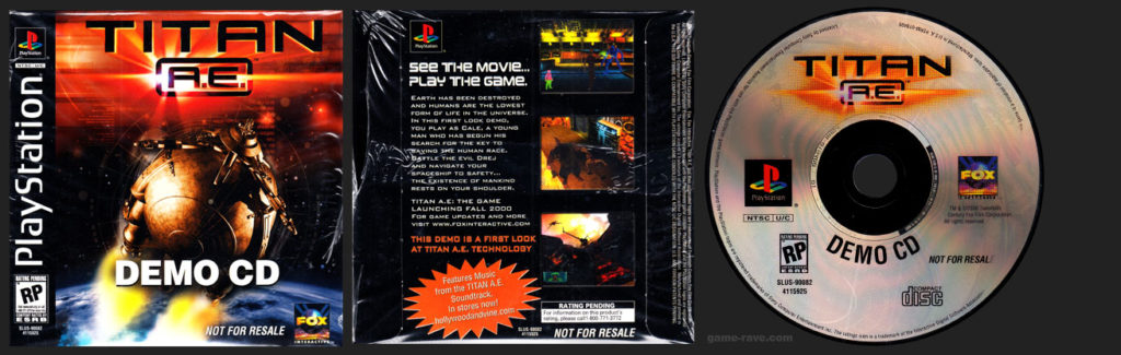 PlayStation PSX-Demo-Titan-AE-Cardboard-Sleeve-Release