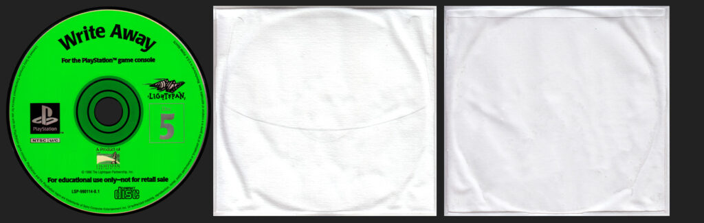 PSX PlayStation Lightspan Write Away 5